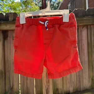Mini Boden Pull On Shorts Elastic‎ Waist Cotton Casual Playwear Orange Size 7